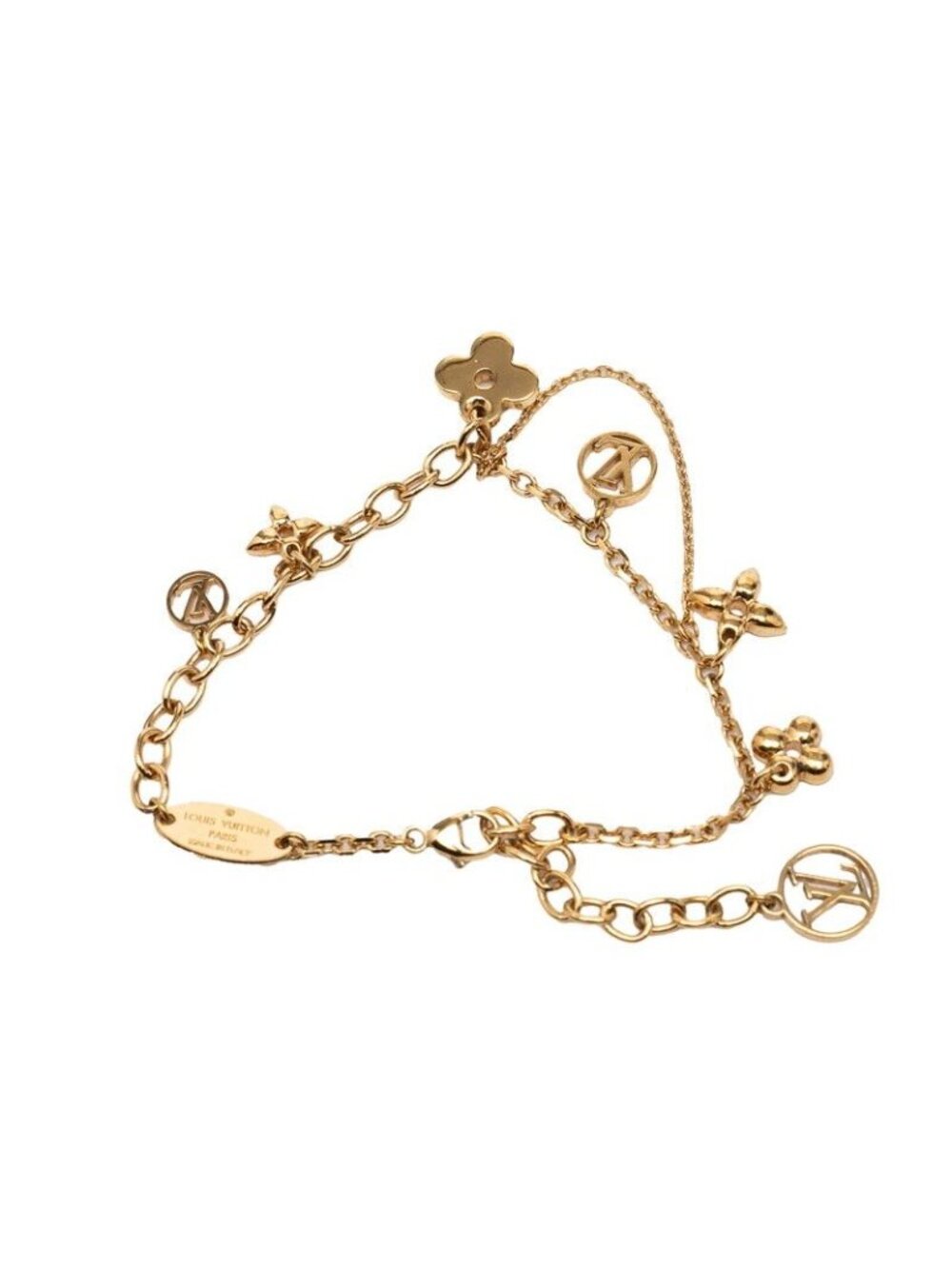 Louis Vuitton Bracelet Blue Ming Chain Gold Plated - Picture 3 of 6